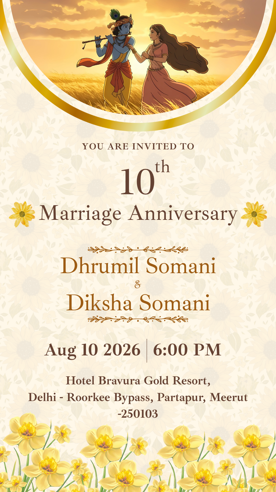 Anniversary invitation one page