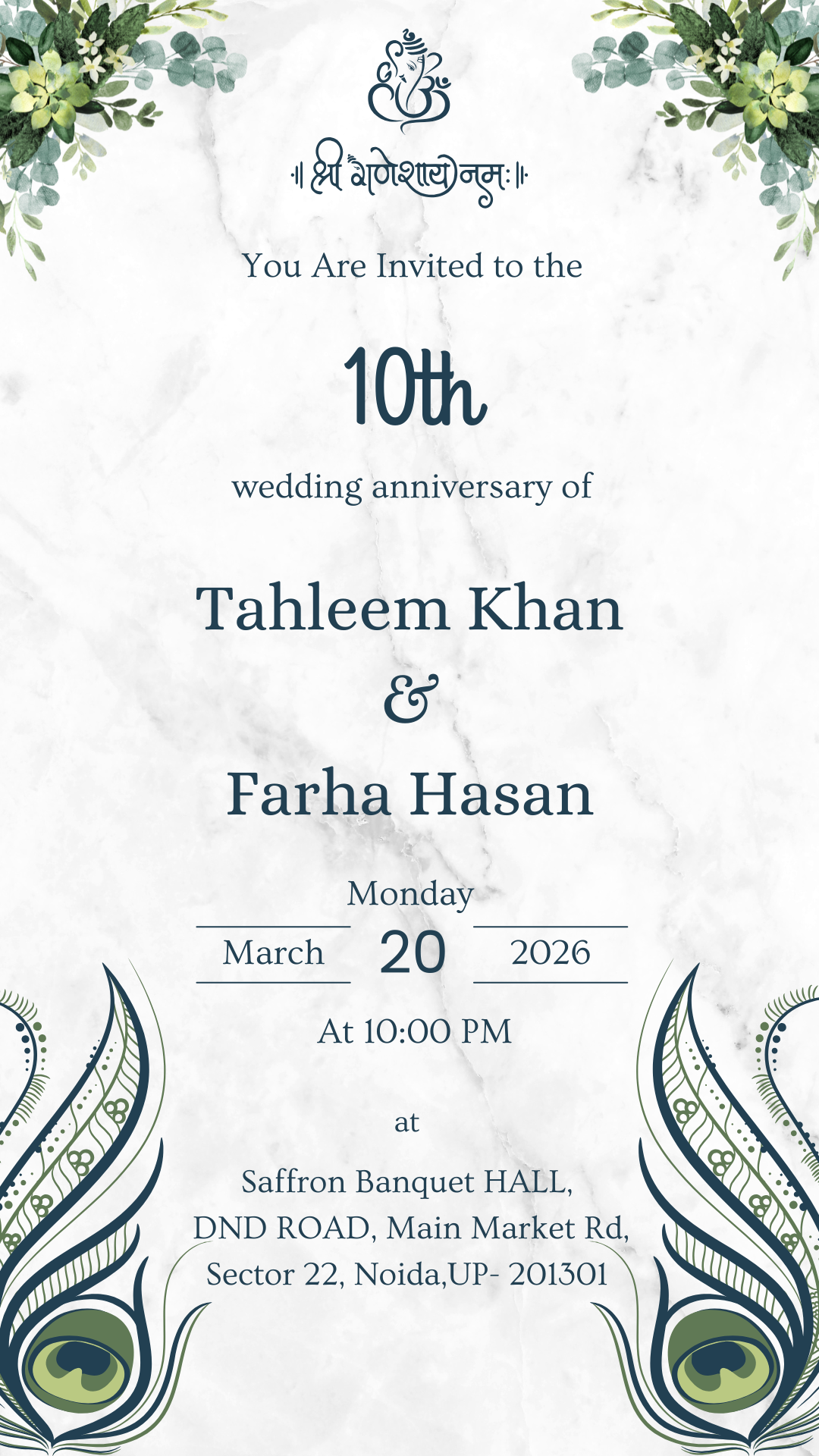 Anniversary invitation with QR code