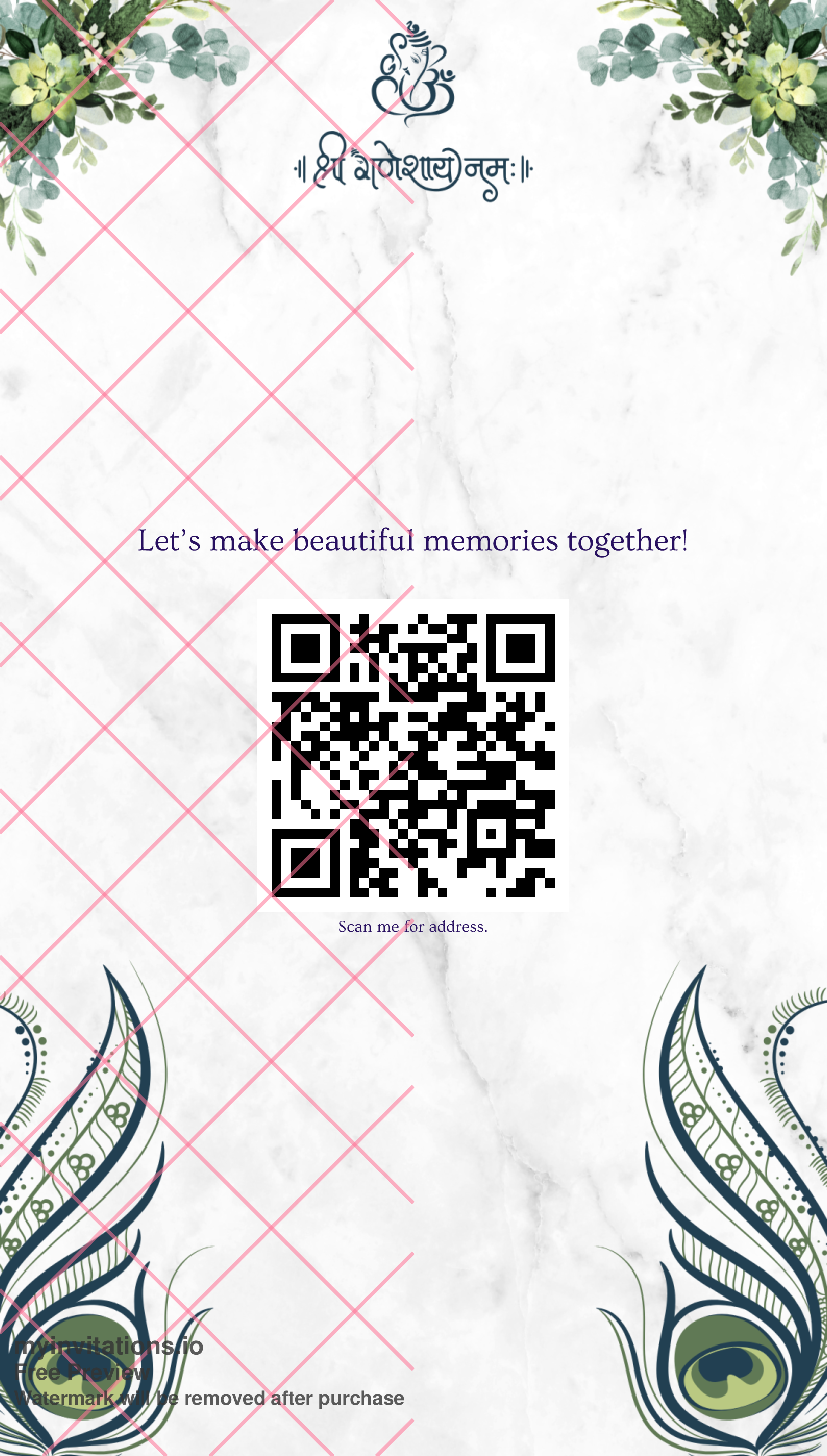 Anniversary invitation with QR code
