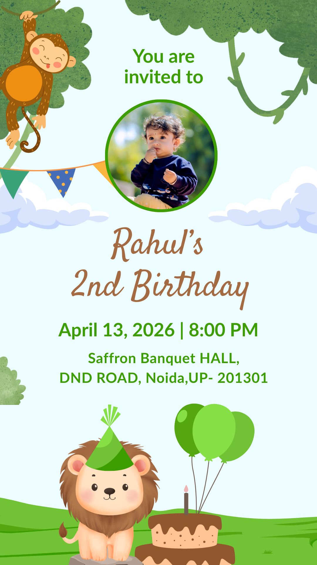 Birthday Invitation Card – Fun & Colorful