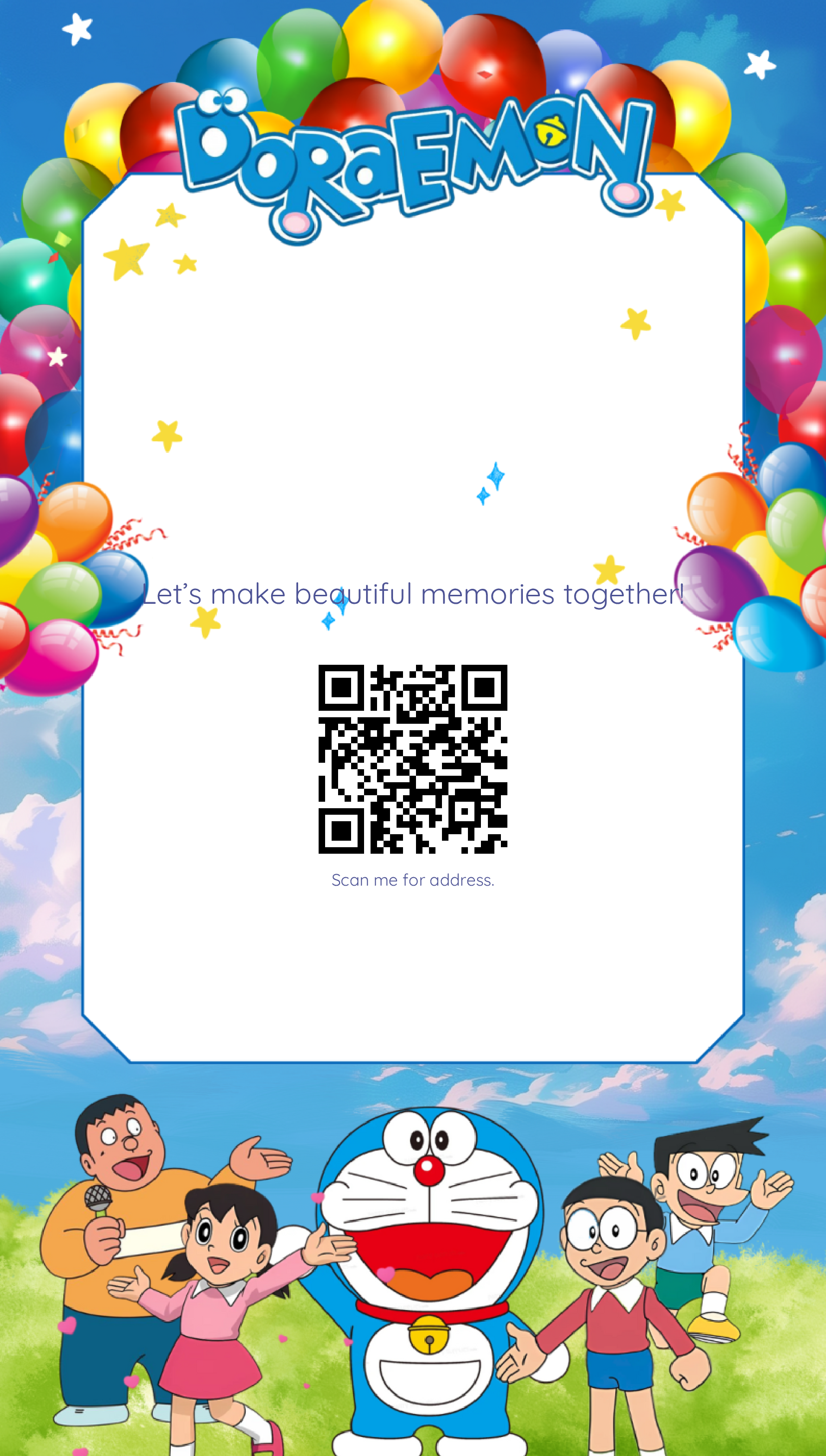 Doraemon Kids Birthday Invitation Card Online – Edit & Share