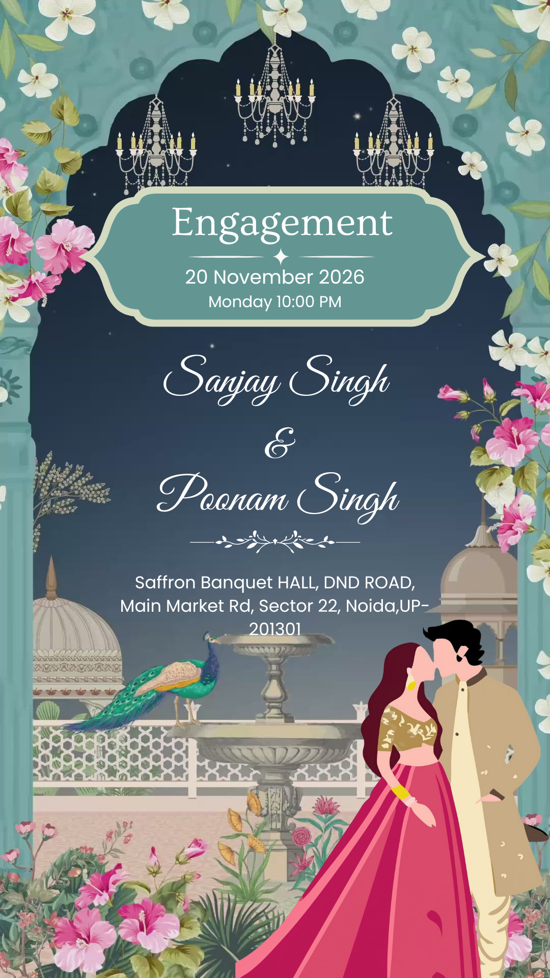 Engagement invitation one page