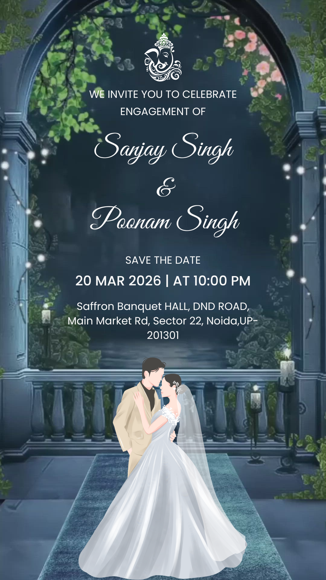 Engagement invitation one page