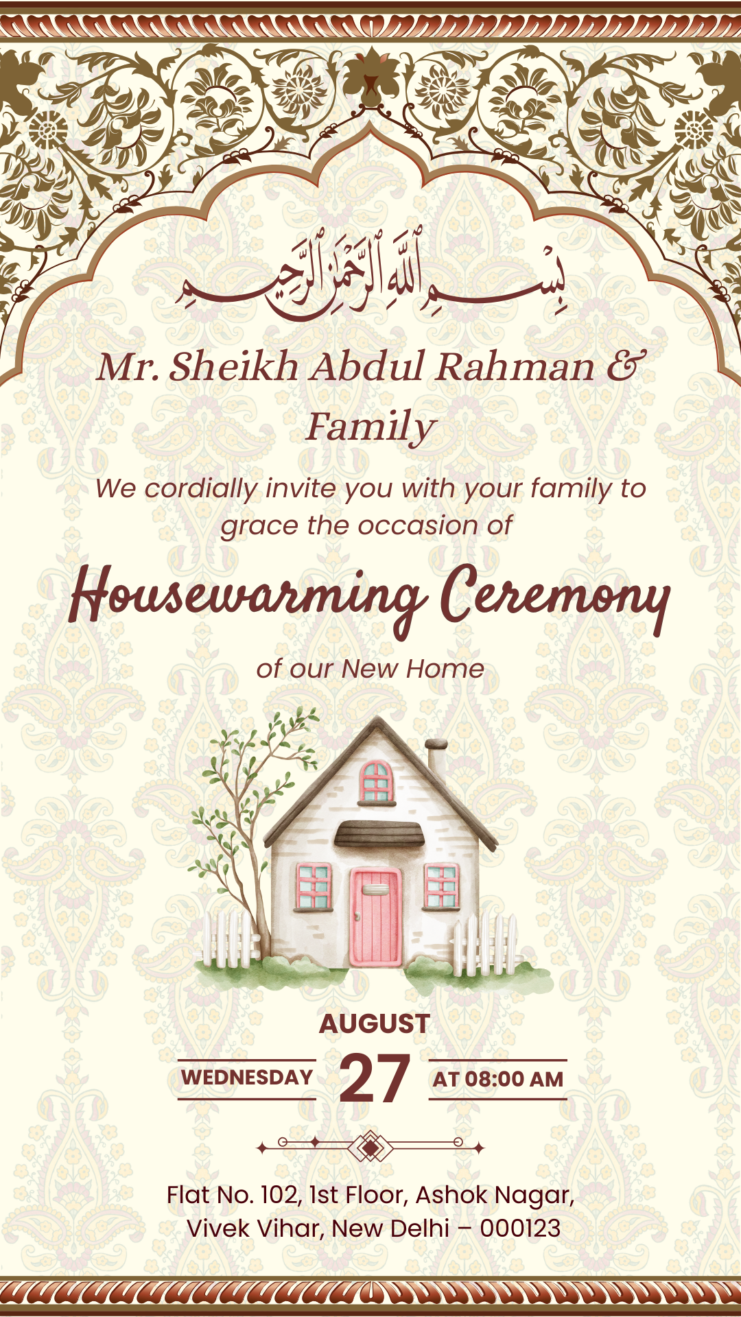 House warming invitation