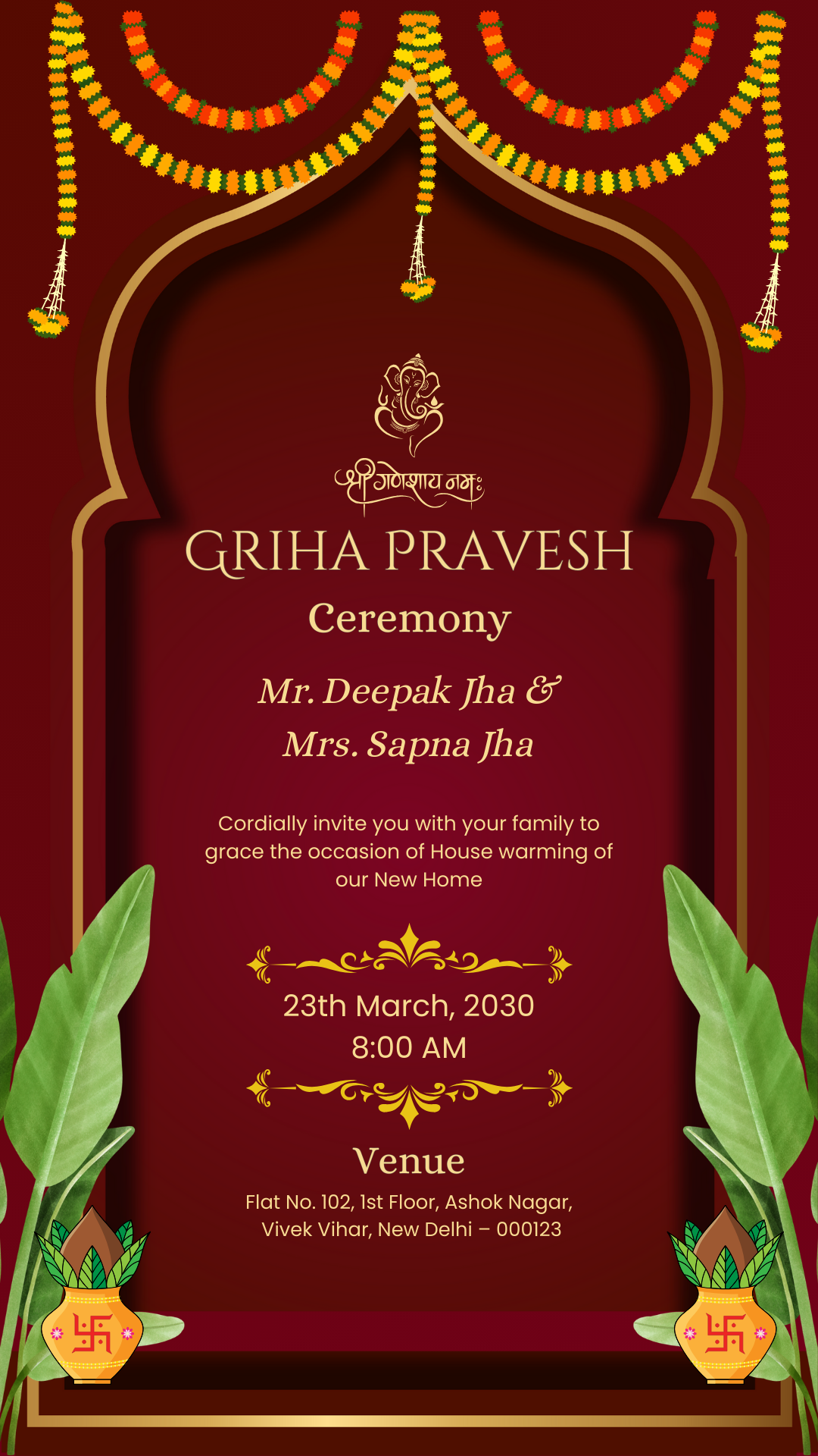 House warming invitation