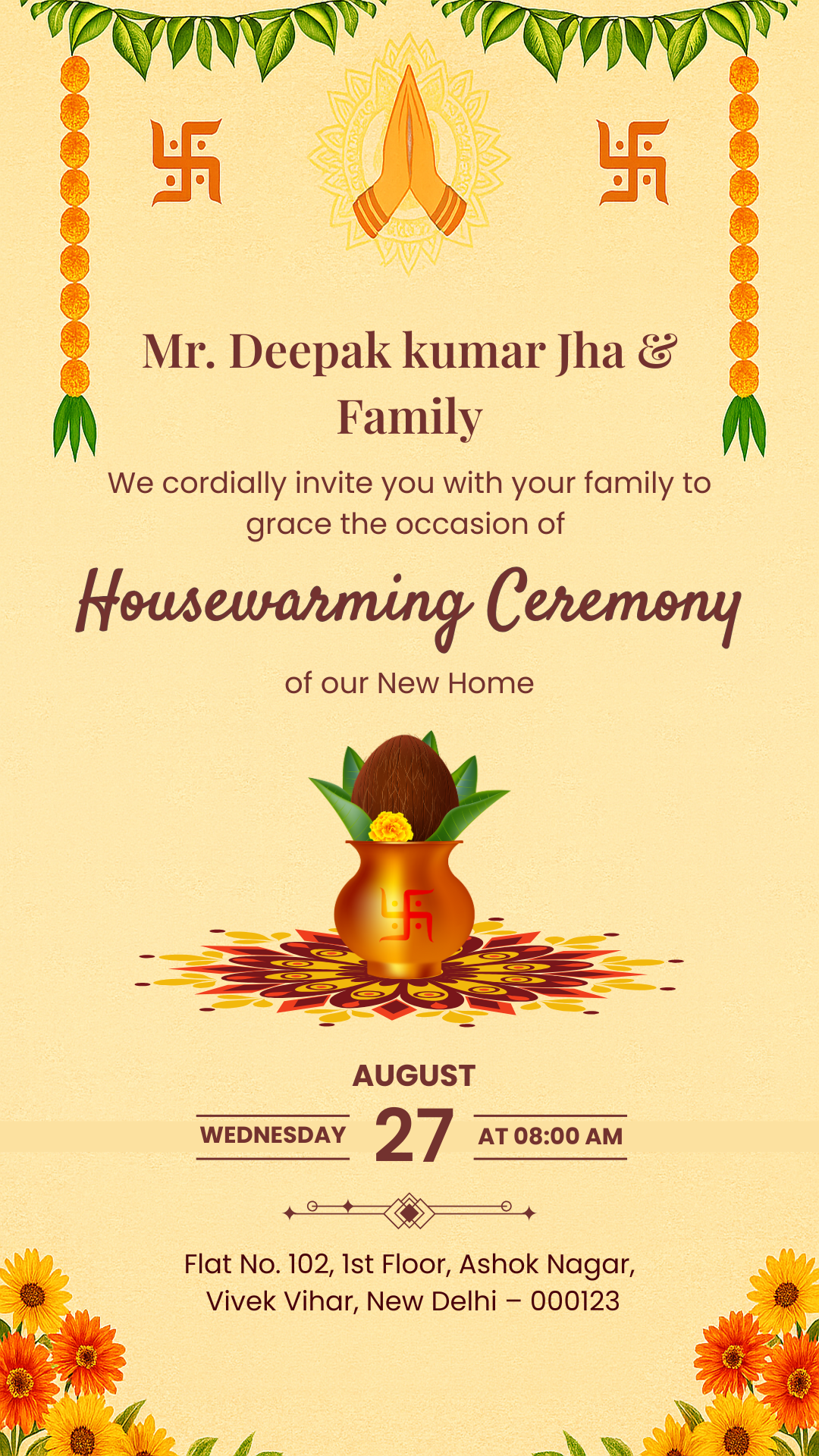 House warming invitation