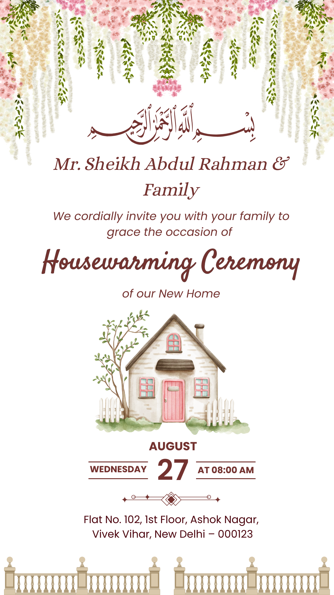 House warming invitation