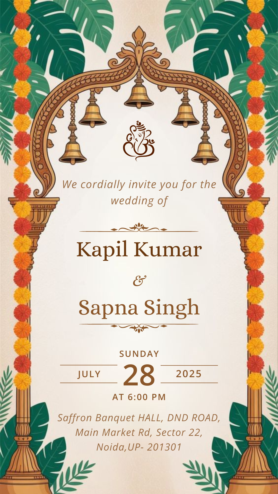 Online Traditional Indian Wedding Card — Digital E-Invite