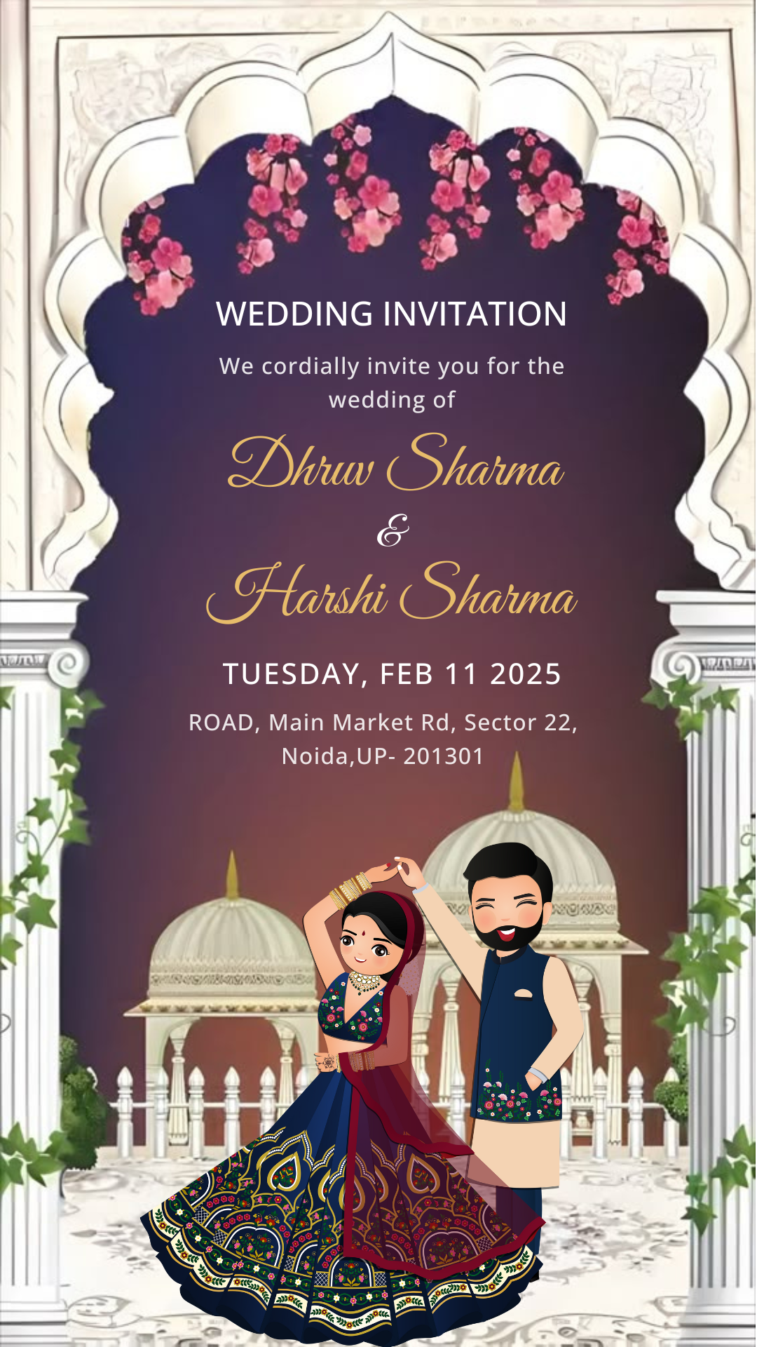 Luxury Wedding E-Invite Template — Instant Digital Download