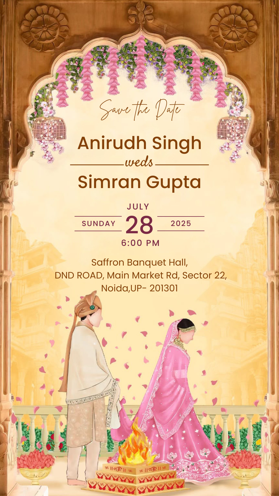 Simple & Elegant Wedding E-Card