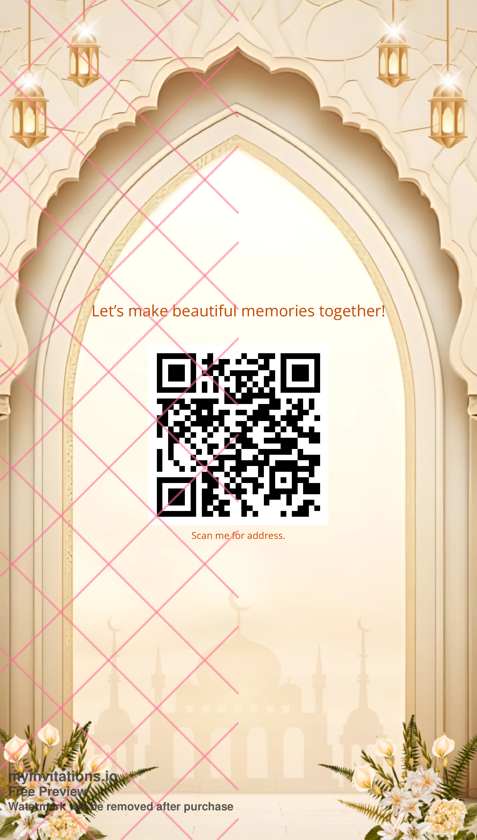 Designer One Page Wedding E-Card — Digital Instant Download