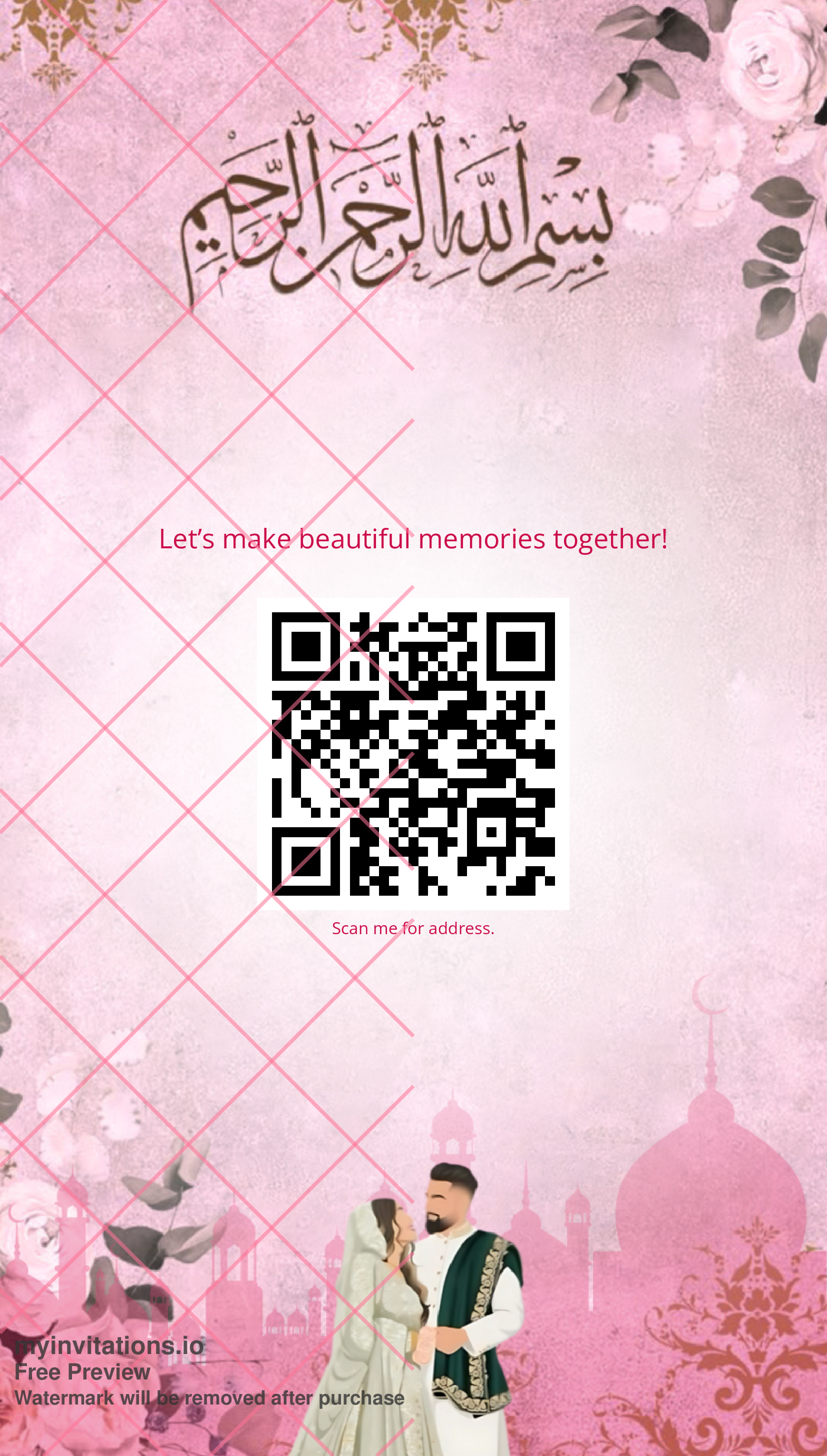 Royal One Page Wedding Invitation