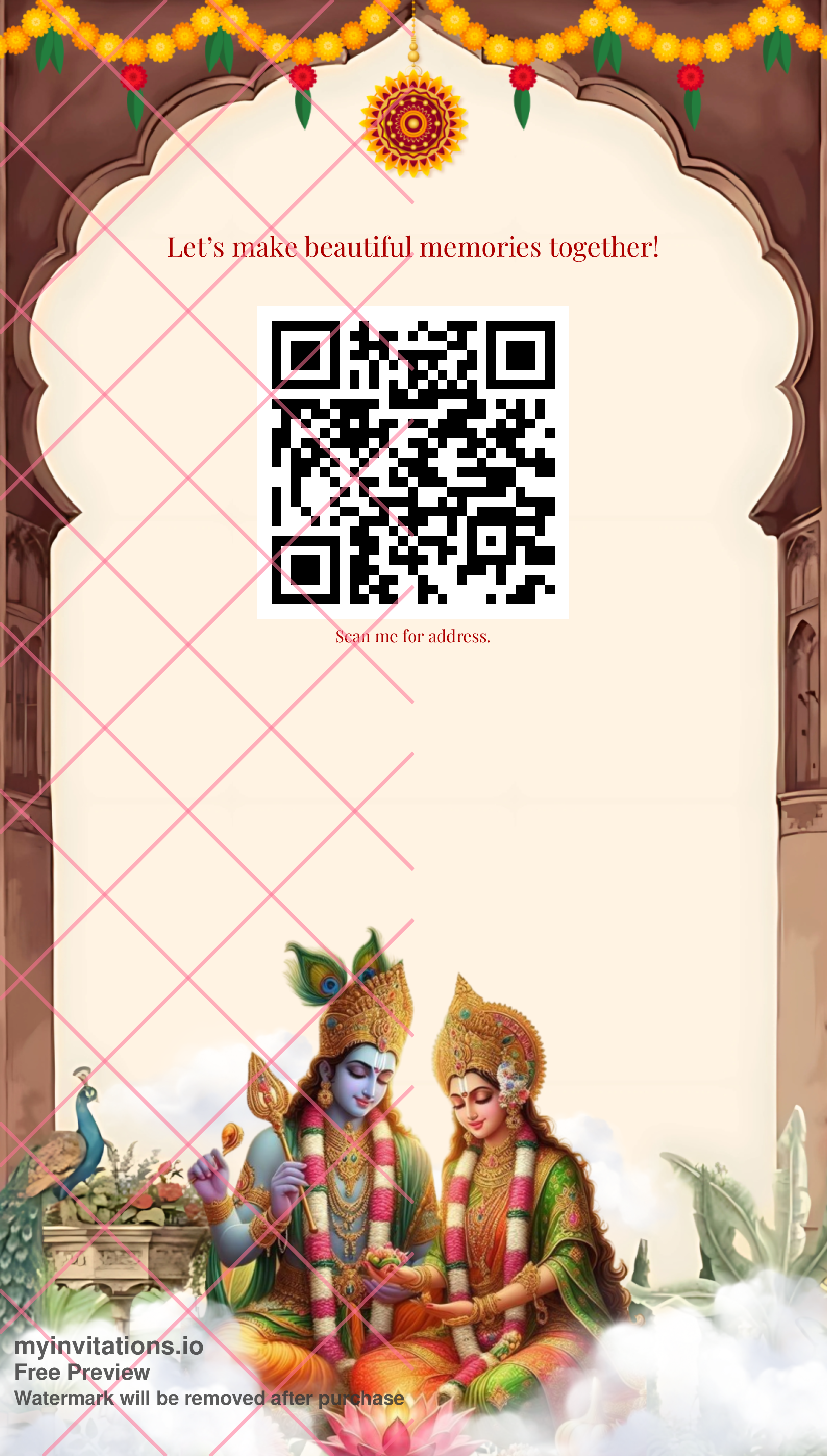 Floral One Page Wedding E-Invite