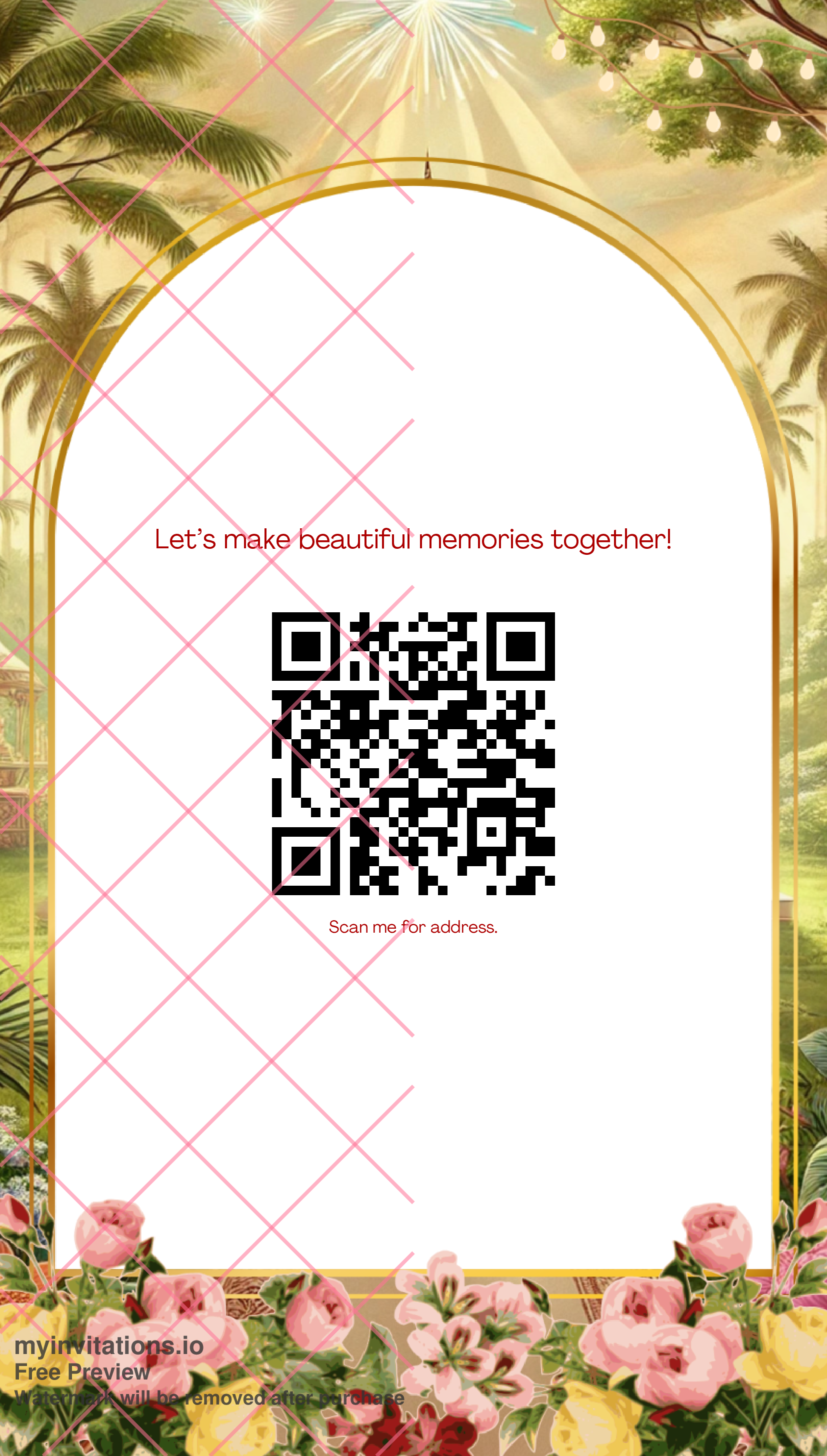 Tropical Garden Wedding Invitation