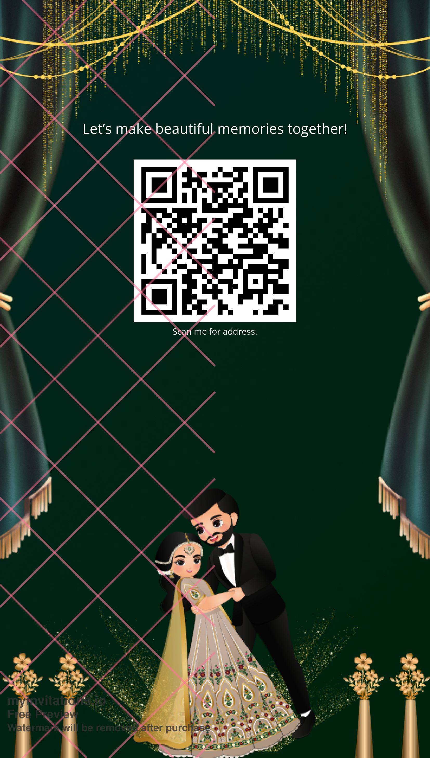 Emerald Green Wedding Invitation — Digital Editable Download