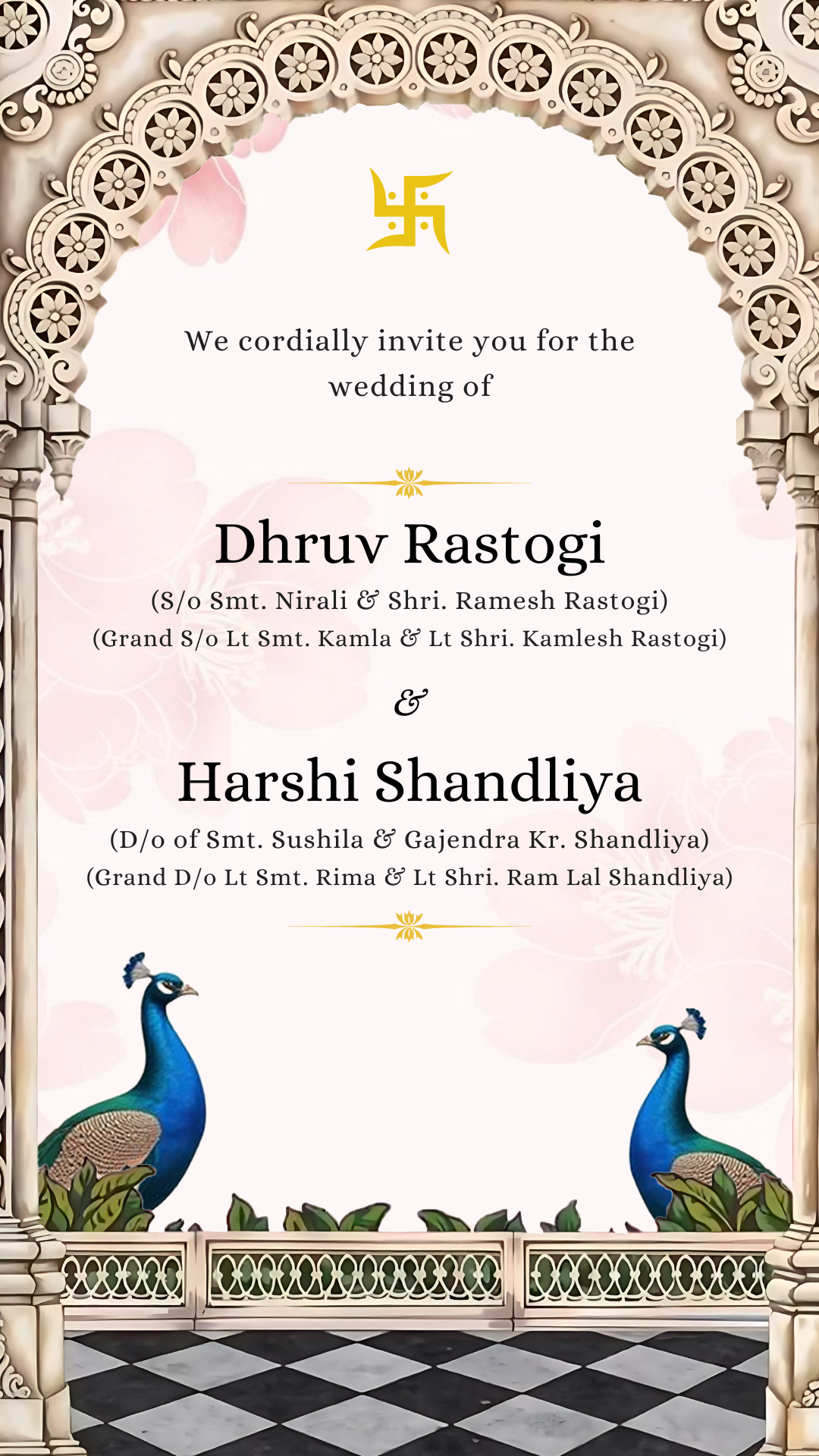 Premium Wedding Invitation Template — Editable Digital E-Card