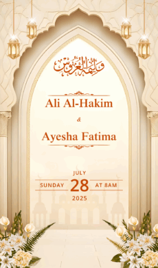 Muslim perfect wedding invitation