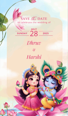 Hindu royal wedding invitation