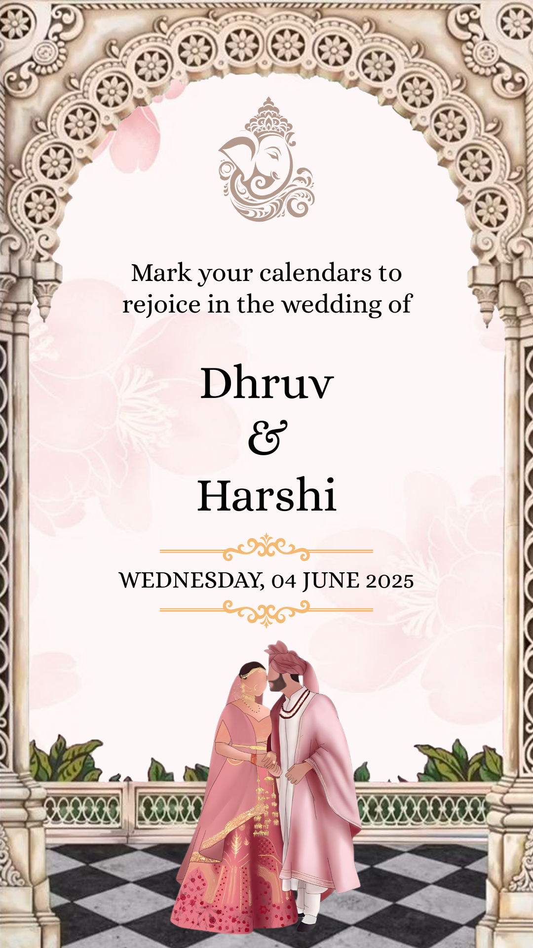 Premium wedding invitation