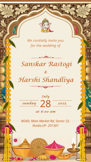 Wedding invitation one page