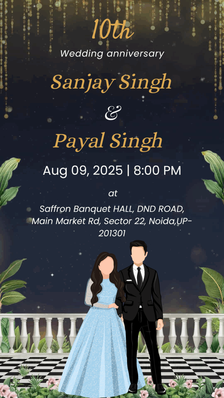 Anniversary invitation two page