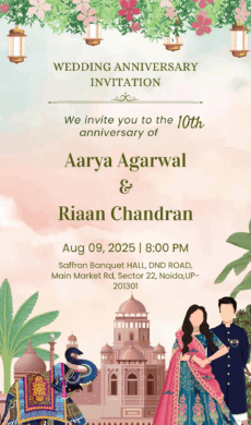 Online Anniversary Invitation Card – Download Instantly