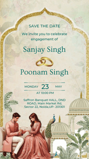 Engagement invitation one page
