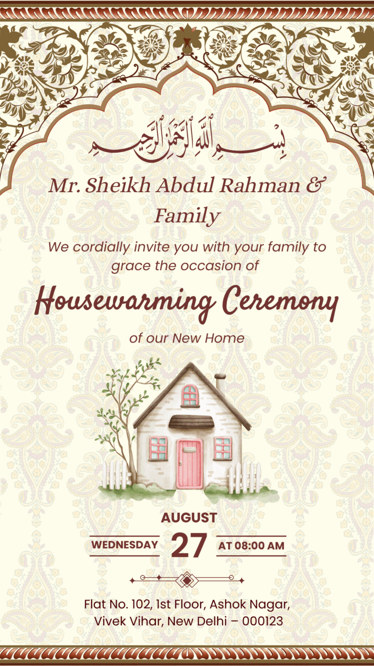 House warming invitation