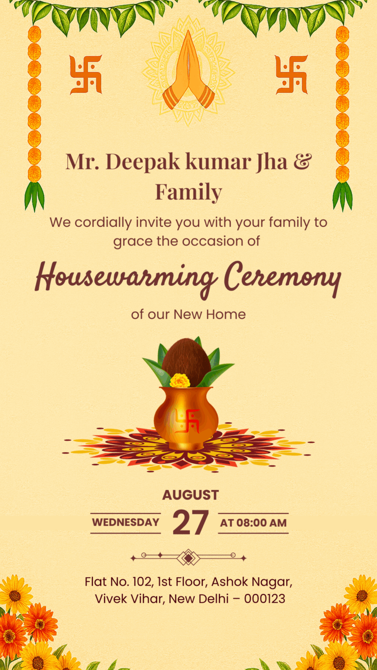 House warming invitation