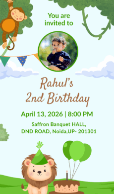 Birthday Invitation Card – Fun & Colorful