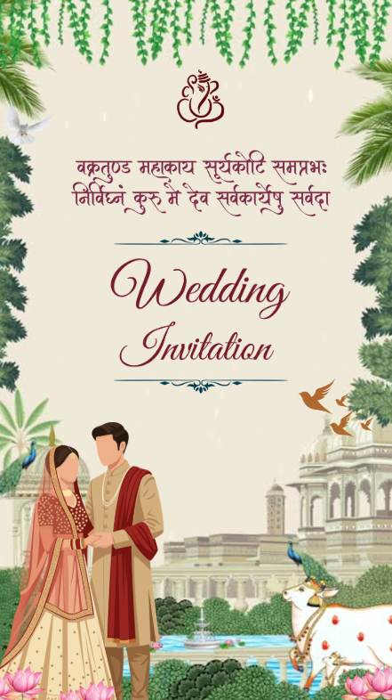 Sanskaar Wedding english Invitation