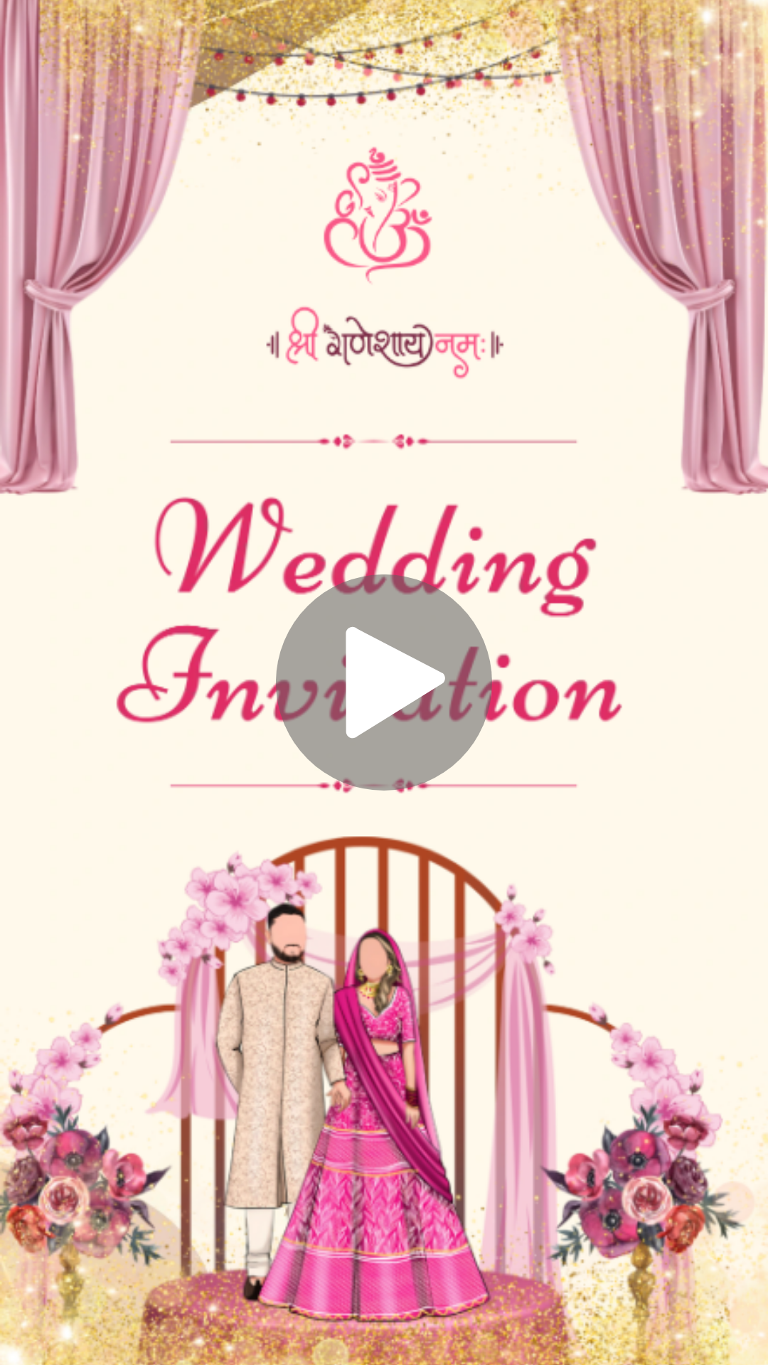 Regal Romance Hindu English Wedding Video Invitation