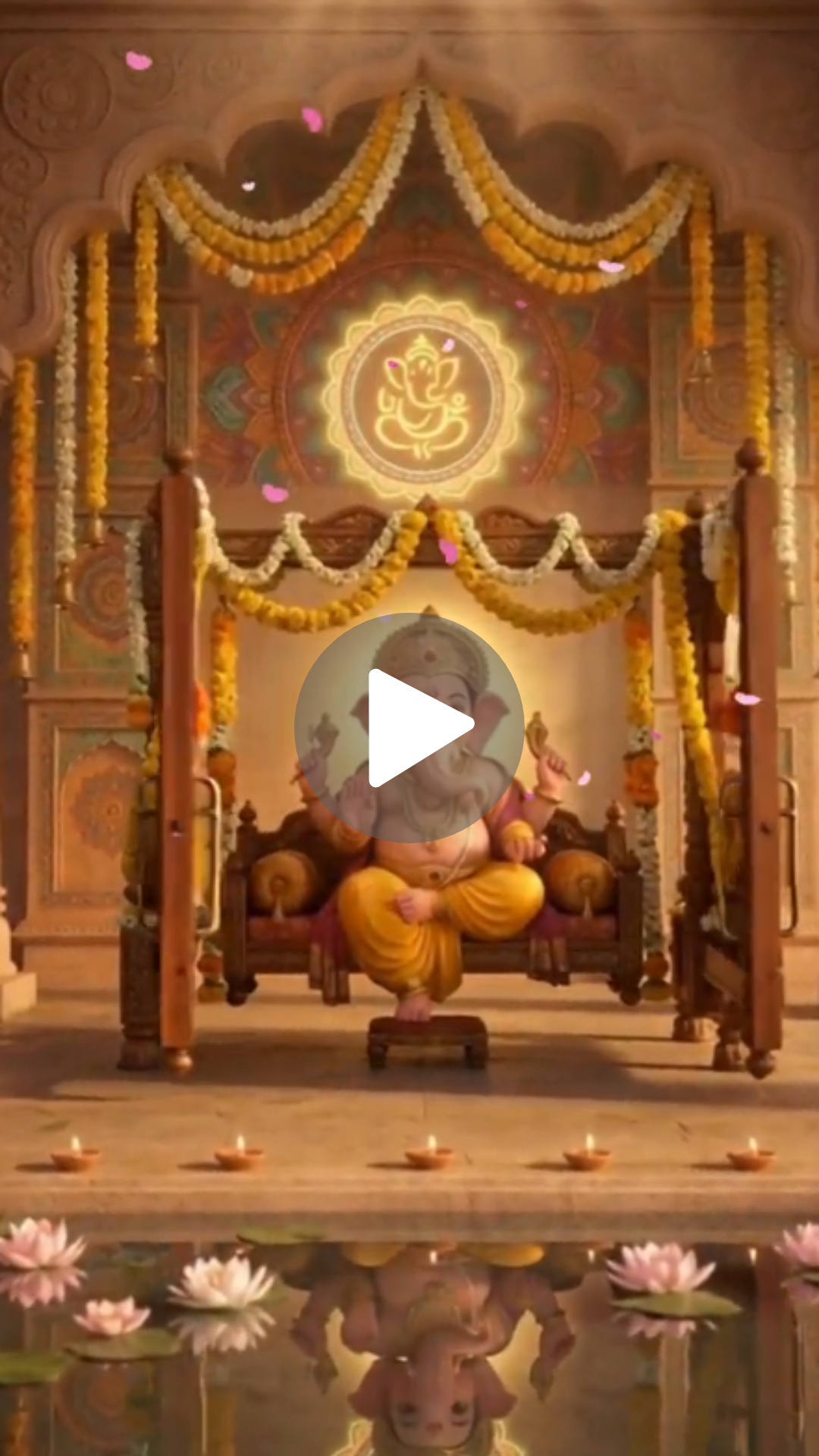 Divine Ganesha Darshan Hindu Wedding Invitation Video - Video Invitation Preview