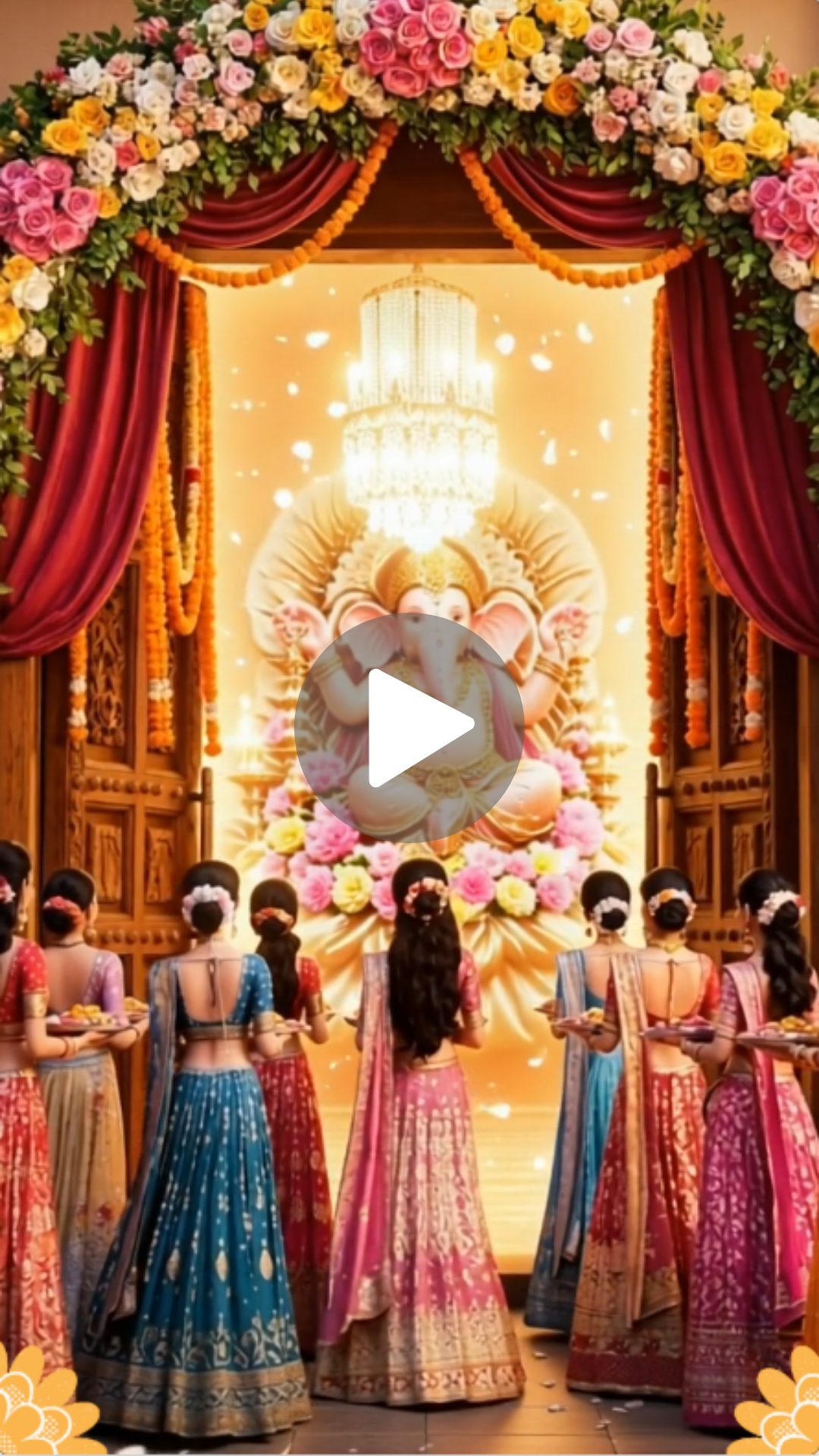 Ganesha Blessings Traditional Wedding Invitation Video - Video Invitation Preview