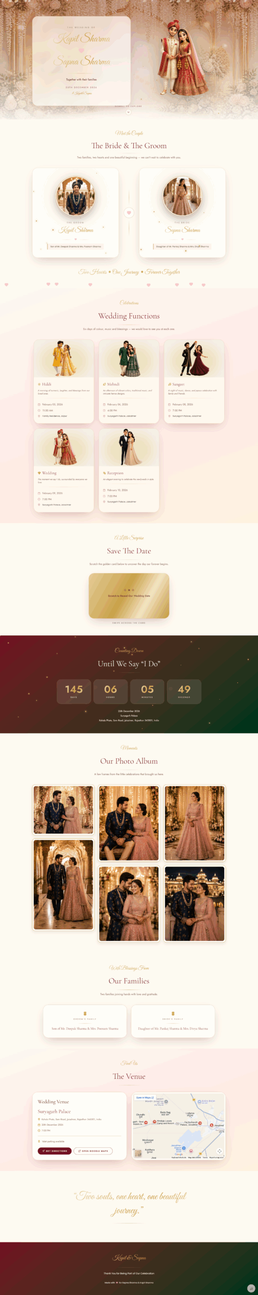 Custom Wedding Website | Personalized Wedding Invitation Website - Invitation Website Preview