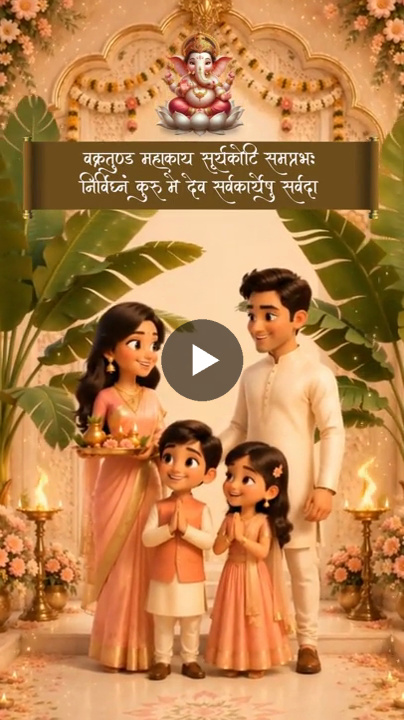Elegant Griha Pravesh Hindi Invitation Video