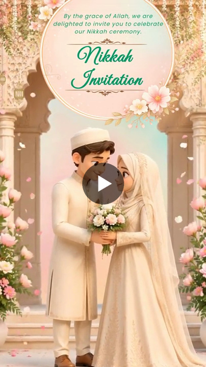 Nikkah Bliss Wedding Video Invitation