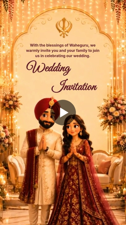 Divine Punjabi Wedding Video Invitation
