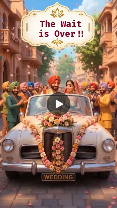 Vibrant Punjabi Wedding Video Celebration Invitation