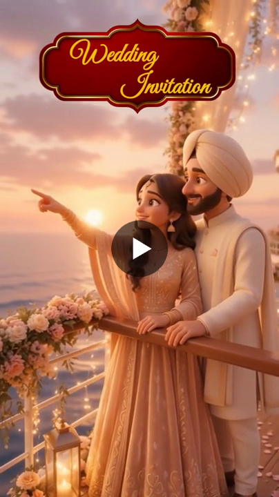 Elegant Punjabi Wedding Video Invitation