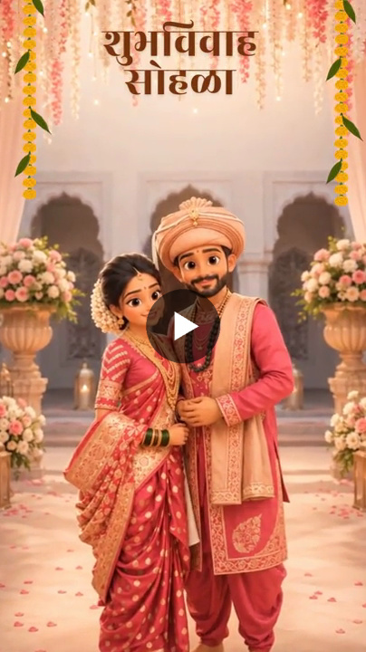 Joyous Marathi Wedding Celebration Invitation