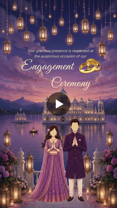Majestic Lantern Engagement Invitation Video