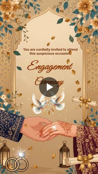 Eternal Floral Harmony Engagement Invitation Video
