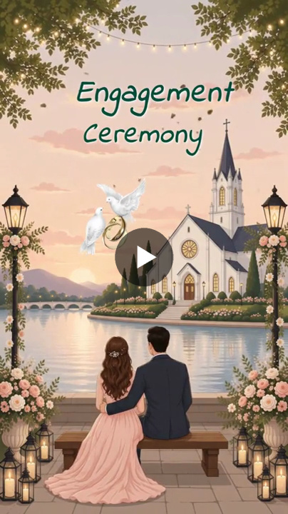 Serene Romantic Lake Engagement Invitation Video