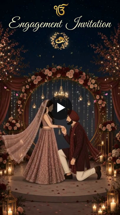 Romantic Punjabi Engagement Invitation Video