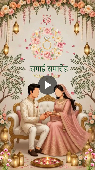 Charming Regal Floral Sagai Invitation Video