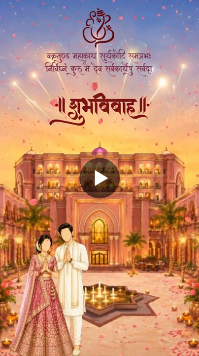 Shubh Vivah Majestic Palace Wedding Invitation