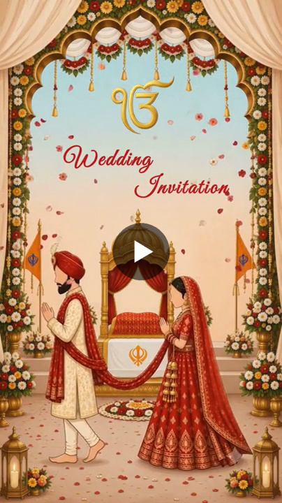 Elegant Sikh Wedding Invitation Video
