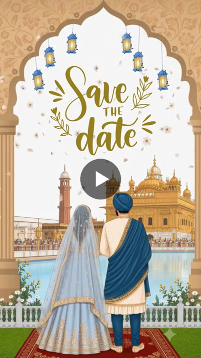 Punjabi Golden Temple Wedding Invitation Video