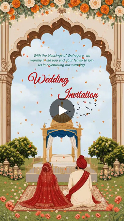 Punjabi Majestic Wedding Invitation Video